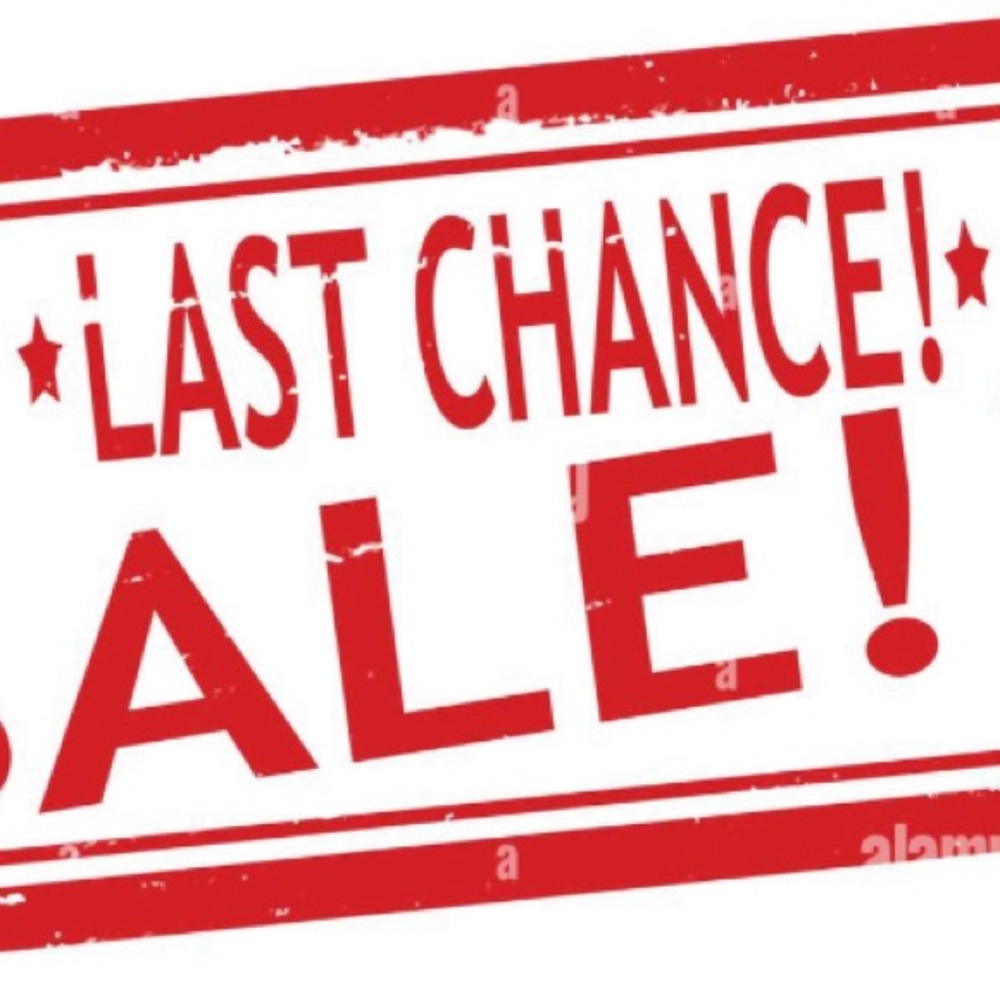 Sale ends on most items this Friday